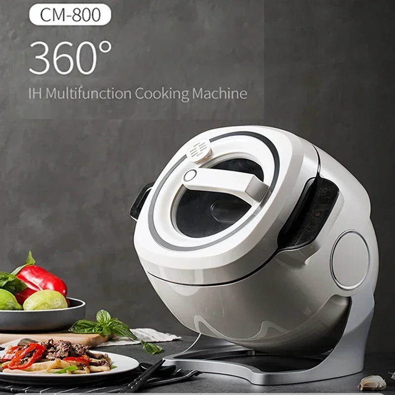 2000W Intelligent Automatic Stir Frying Machine Household Electric Cooking Wok Pot Non-stick Multifunctional Cooker Pot 220V 6L