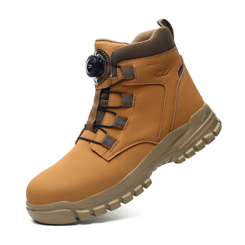 Waterproof Safety Boots, Indestructible Steel Toe Work Boots, Anti-smash Stab-resistant.