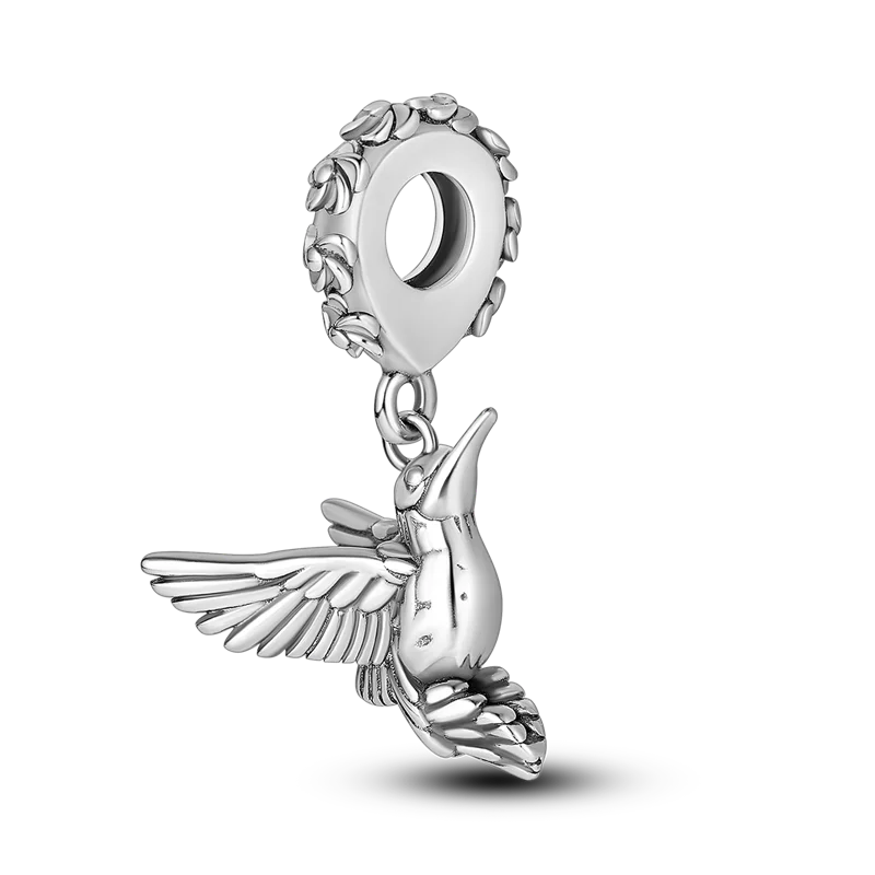 2026 Hot Sale Charms Bead 925 Sterling Silver Pink Butterfly Luminous Firefly Dangle Fit Bangle Bracelet Necklace DIY Jewelry