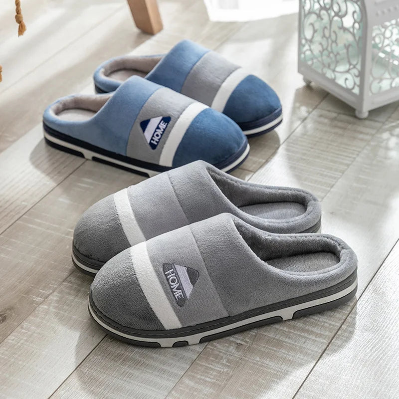 Winter Footwear Flat New Women Thick Indoor Home Non Slip Versatile House Shoes Warm Plush Cotton Slippers For Men
