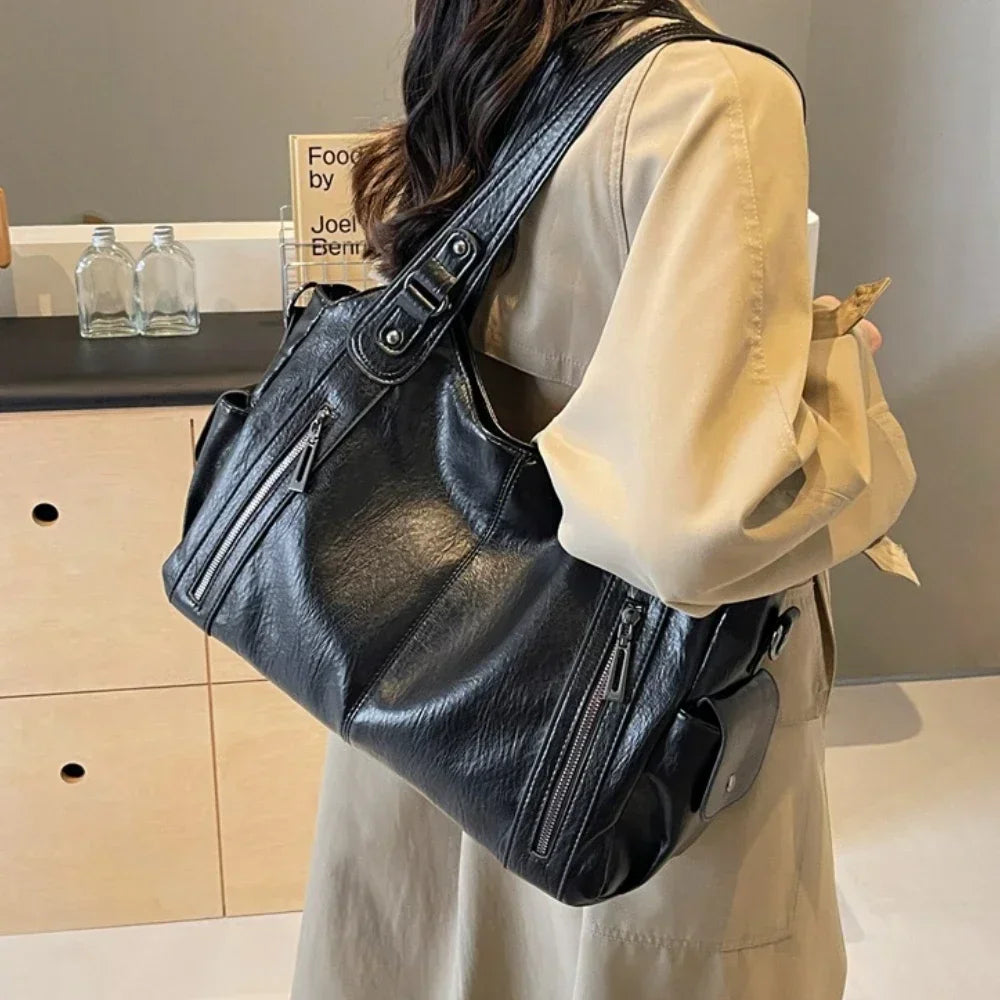 Soft Interior Compartment Shoulder Bags, 2026 High Quality Contrasting Colors Bags for Women.