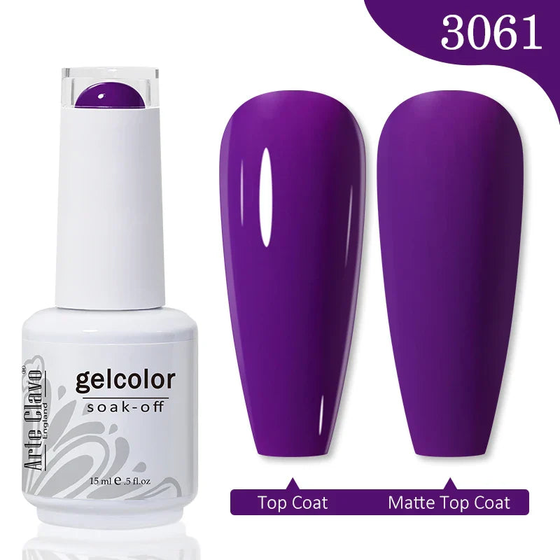 Arte Clavo Autumn Winter Series Jelly Gel Nail Polish 15ml LED Nail Gel Hybrid Varnish Matt Top Base Coat Nail Art Gellak Primer