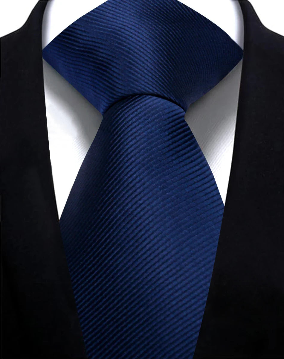 Solid Tie 7.5cm Necktie For Men Fashion, Wedding  Slim Blue Gray.