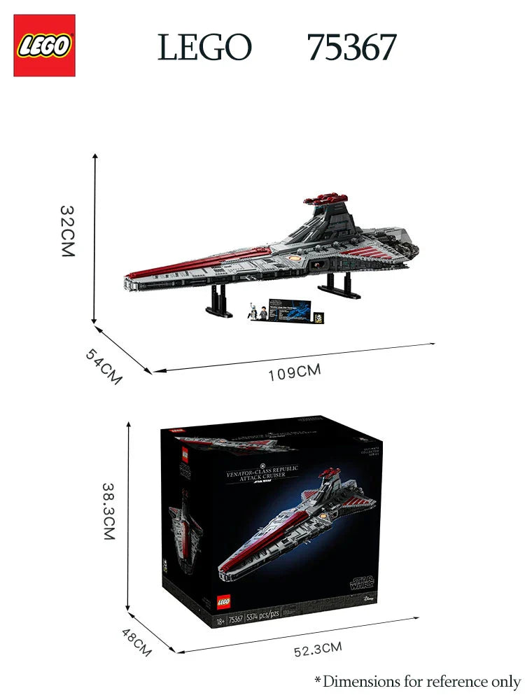 LEGO 75367 Star Wars Venator-Class Republic Attack Cruiser Ultimate Collector Series Building Set for Adults,suitable for Fans