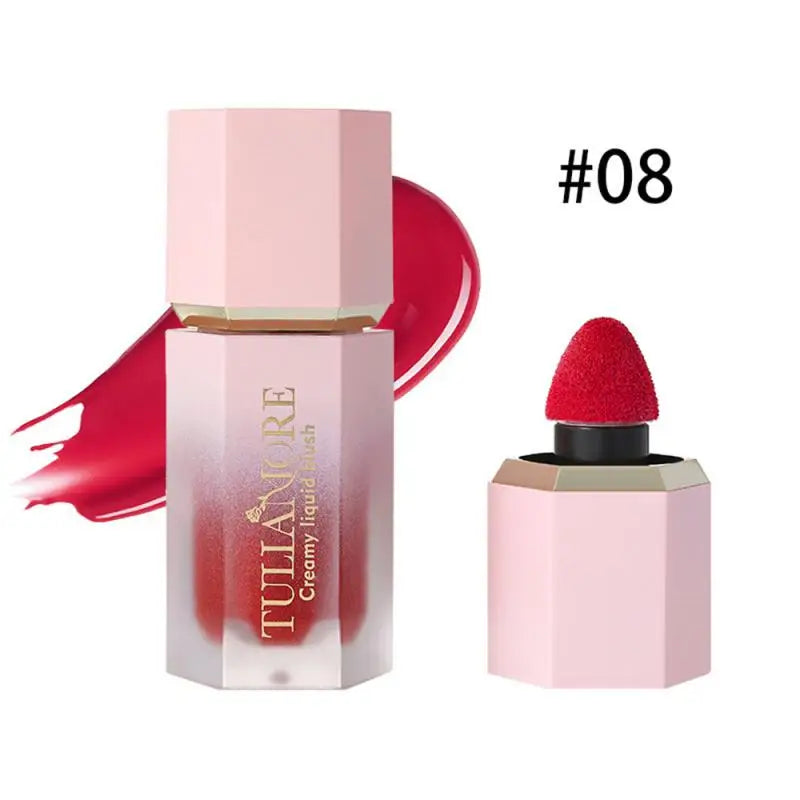 Matte Velet Liquid Blush Moisturizing Lip Gloss Cheek Blusher Durable Natural Tint Face Rouge Cream Blush Stick Beauty Cosmetics