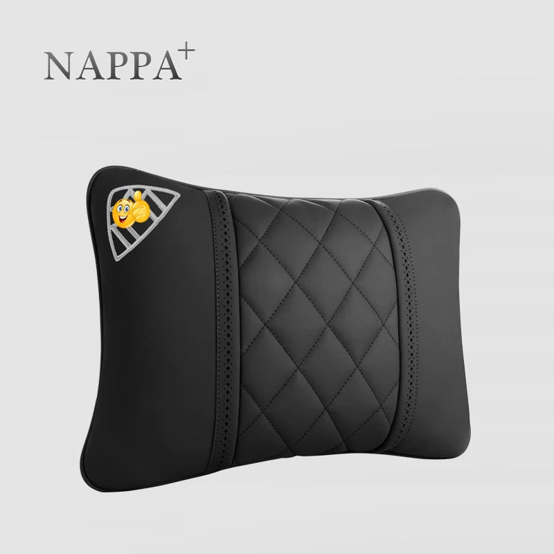 NAPPA Leather Car Seat Rest Cushion Headrest Car Neck Pillows For Mercedes Benz Maybach S-Class Headrest Lumbar Pillow Support S
