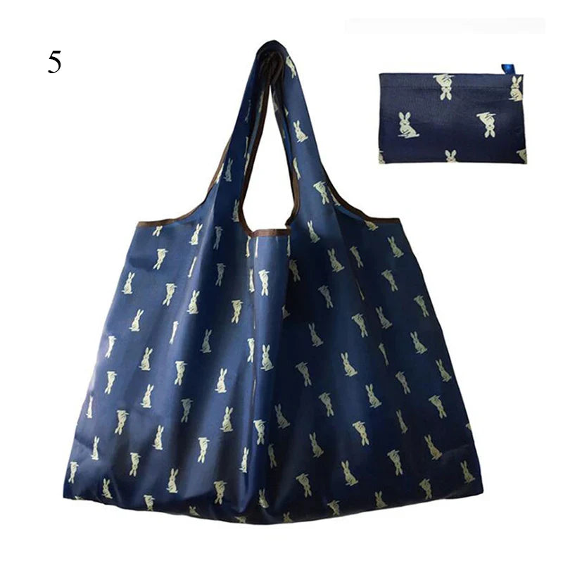 Foldable Large Shopping Storage Bags For Groceries Recyclable Grocery Tote Pouch Eco-Friendly Heavy Duty Washable Shopper Bag