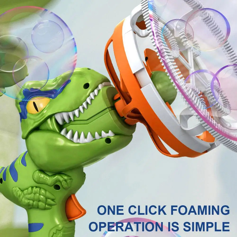 Kids Electric Bubble Machine Soap Bubble Portable Giant Dinosaur Bubble Blower Children Bubble Gun Maker Children Birthday Gift