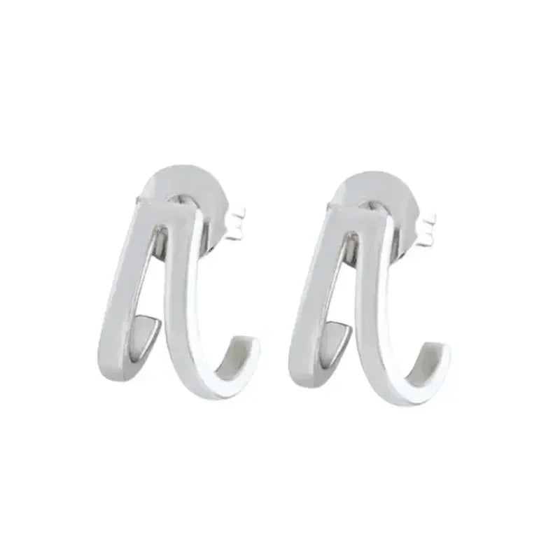 Cartilage 925 Silver Earrings Fashion C-shaped Zircon ear studs European American Geometric Piercing Earrings For Women Jewelry