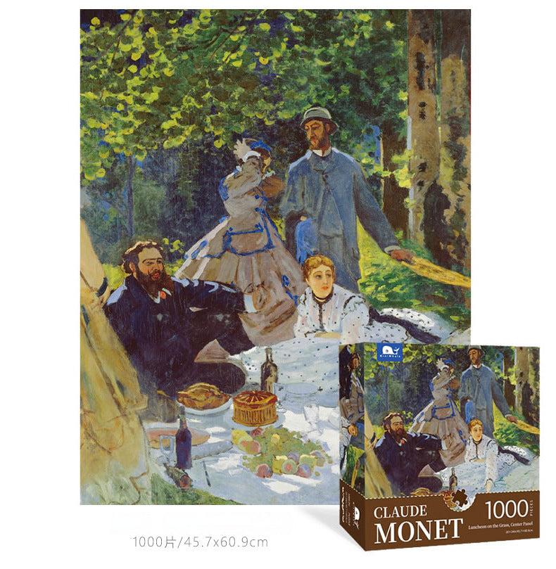 Jigsaw Puzzle 1000 Pieces for Adults Kid Monet Landscape Puzzle Toy Family Game Famous World Oil Painting Home Decoration
