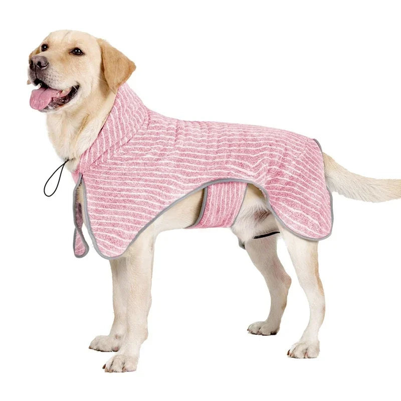 Pet Drying Coat Absorbent Bathrobe Towel for Large Medium Small Dogs Soft Adjustable Fast Drying Moisture Cat Dogs Pet Bath Robe