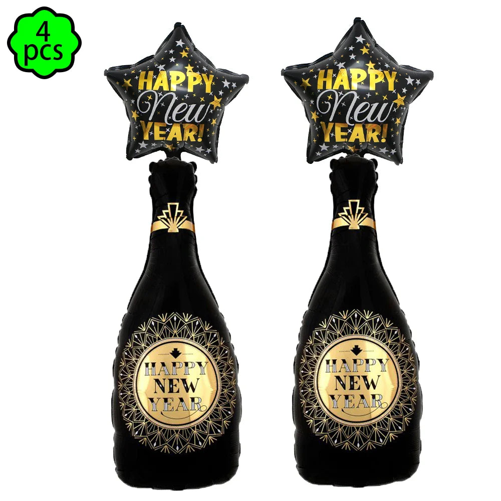 New Year 2024 number foil Balloon Hello 2024 New Year banner Balloon 2024 new year decor balloon Happy New Year Party Decoration