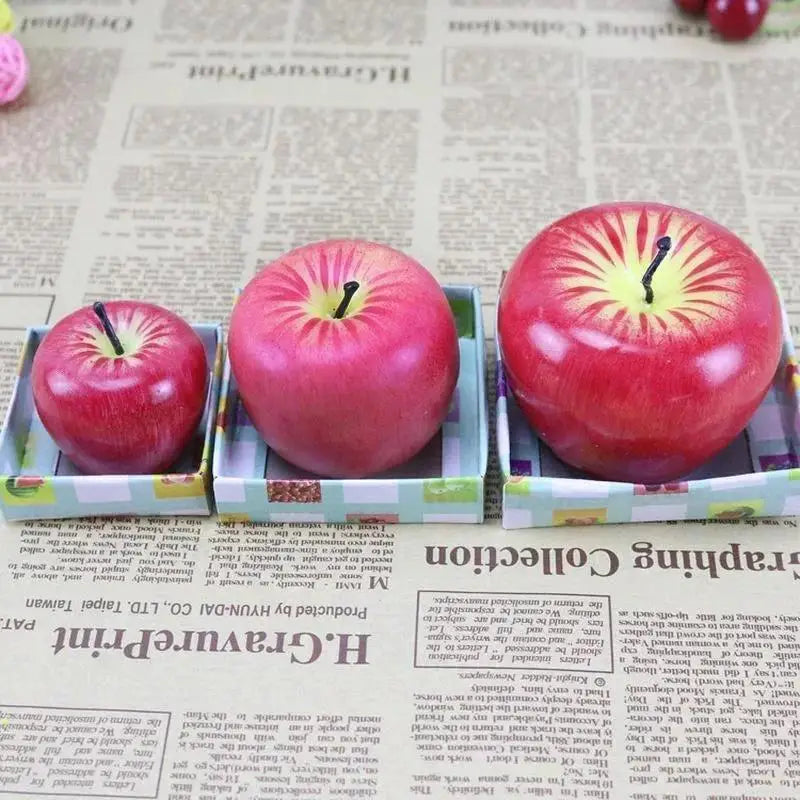 1 Pcs New Simulation Red Apple Candle, Celebrate Birthday, Christmas, Home Desktop Ornament.