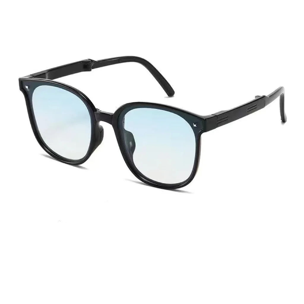 Classic Portable Foldable Anti Glare Shade Glasses Round Frame Outdoors UV Protection Driving Car Protection Sunglasses