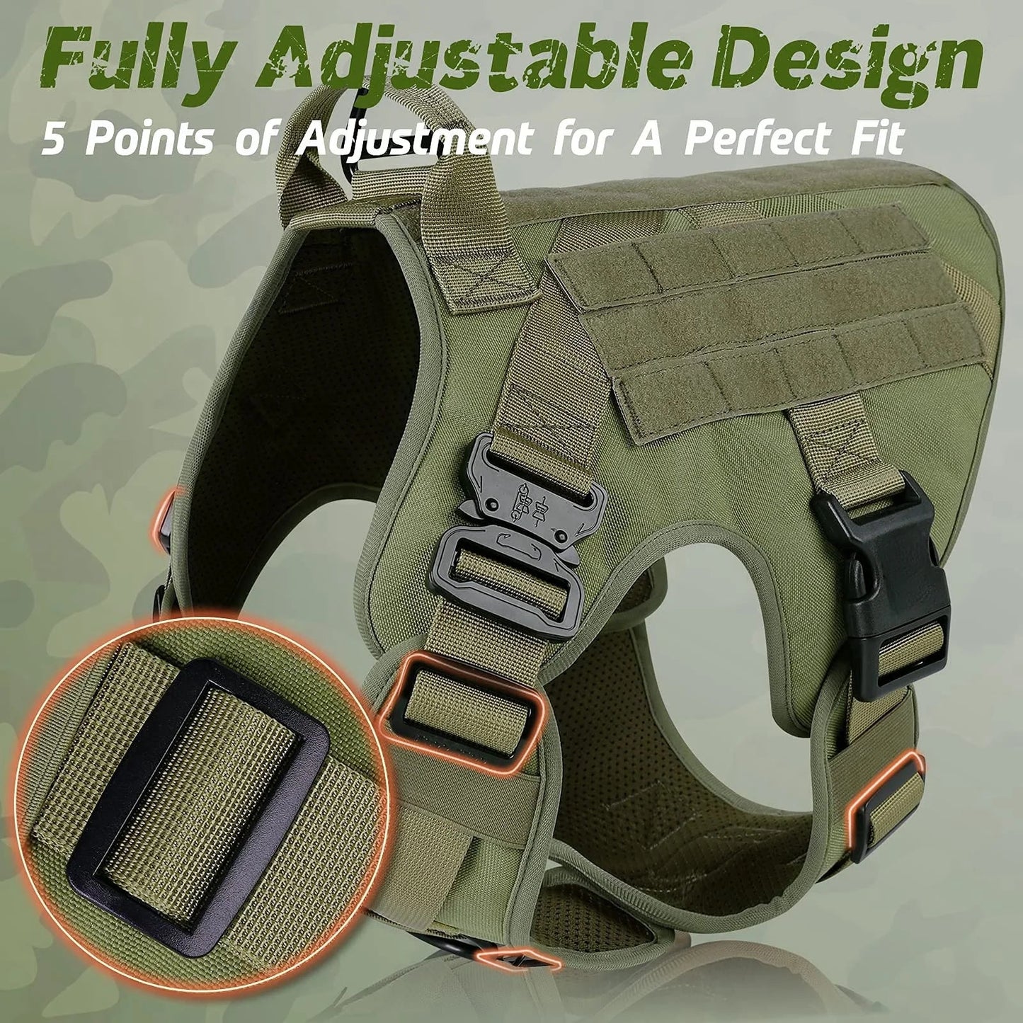 Tactical Military Vest Pet German Shepherd Golden Retriever Tactical Training Dog Harness and Leash Set For All Breeds Dogs