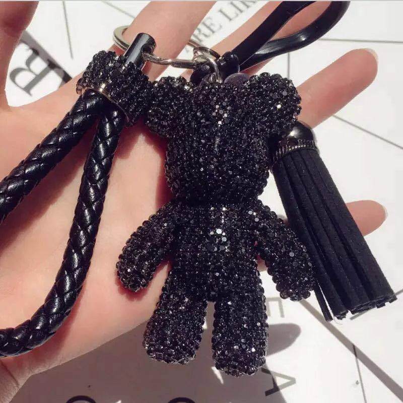 Handmade Rhinestone Gloomy Bear Keychain