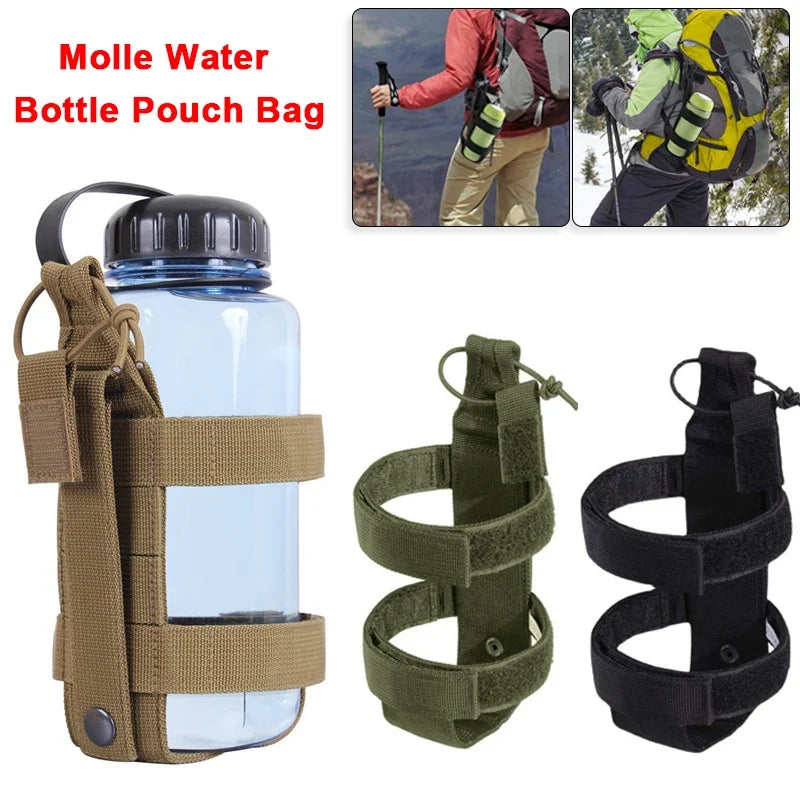 Molle Water Bottle Pouch Bag Portable Military Outdoor Travel Hiking Water Bottle Holder Kettle Carrier Bag