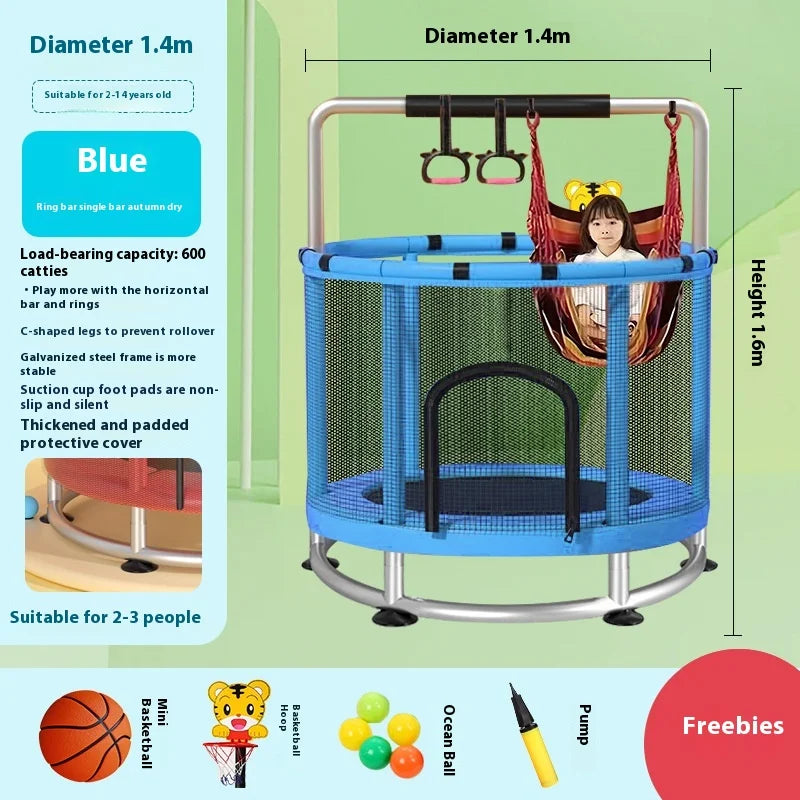 Children's Indoor Trampoline Home Use Jumping Bed 3-10 Years Old.