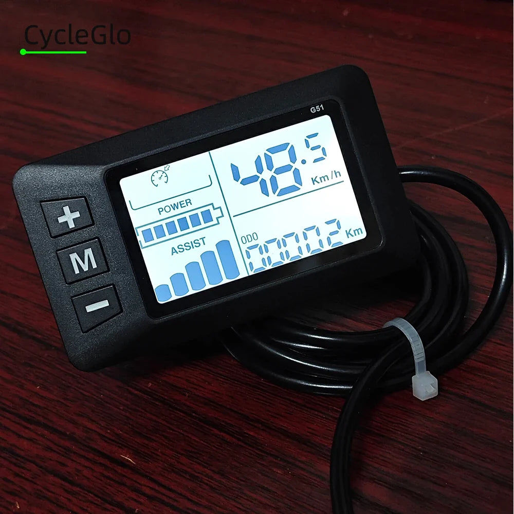 E-bike Brushless Motor Controller 24V 36V 48V 250W 350W with G51 LCD Display Kit Universal for Electric Folding Bike Scooter