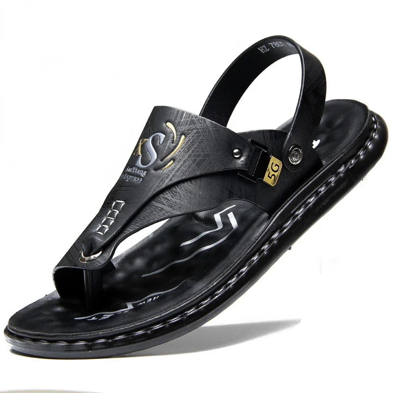 Brand Men's Sandals Summer Soft soled Anti slip Beach Shoes Male  Outdoor comfortable Men slippers Luxury High Quality sandalias