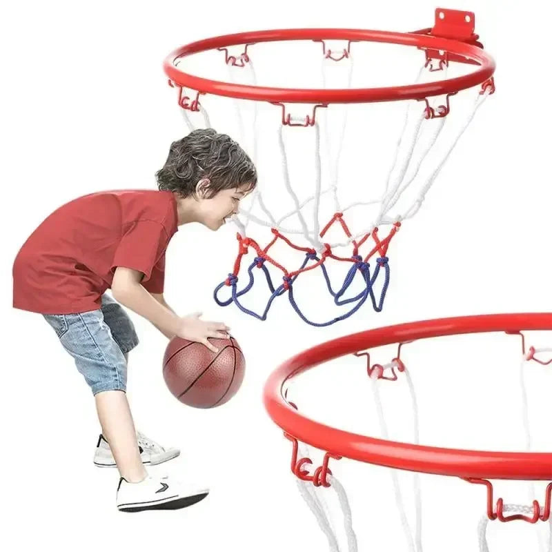 Wall Door Mounted Children Basketball Hoop Rim Screws Installed Goal Net Indoor Outdoor Shooting Practice Sports Toy Equipment