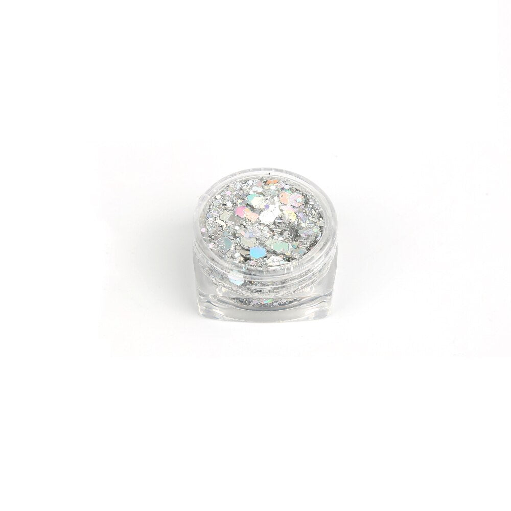 18 Colors Glitter Eyeshadow Makeup Nail Art Mermaid Sequin Shimmer Diamond Eye Shiny Skin Highlighter Face Body Glitter Cosmetic