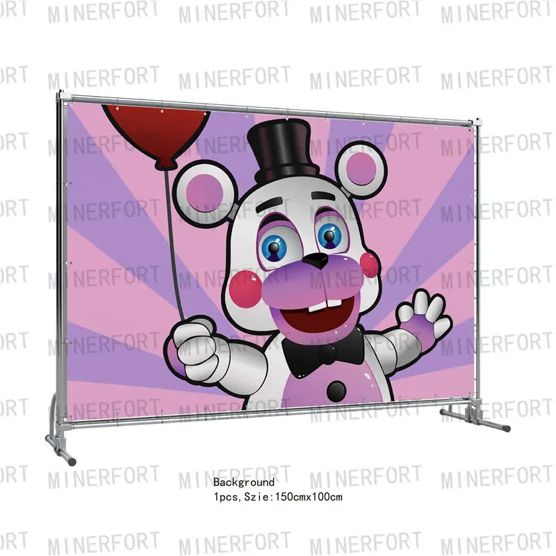 FNAF Five Nights Freddyed Birthday Party Decorations Disposable Tableware Cup Plate Party Supplies