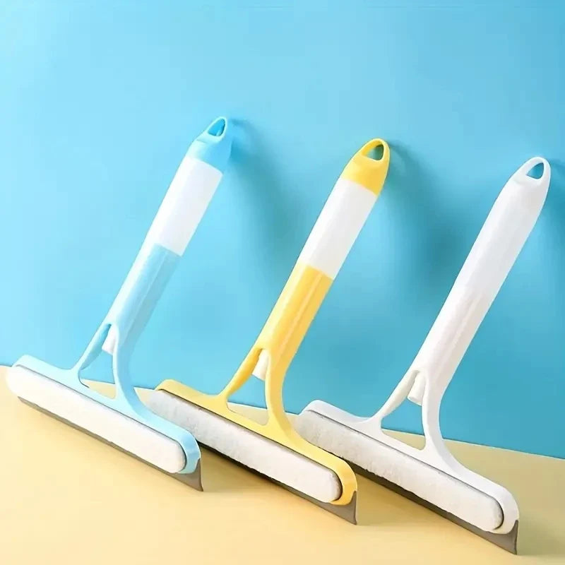 Non-Slip Blue Window Squeegee - Multi-Purpose Wiper for Home Car Glass Cleaning No Water Marks