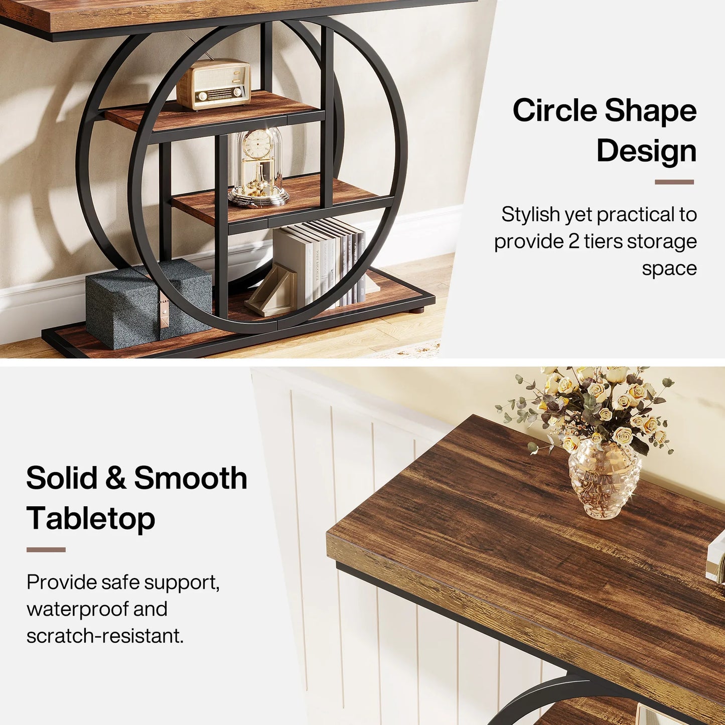 Console Entryway Table 41.3-Inch for Living Room, Foyer Hallway