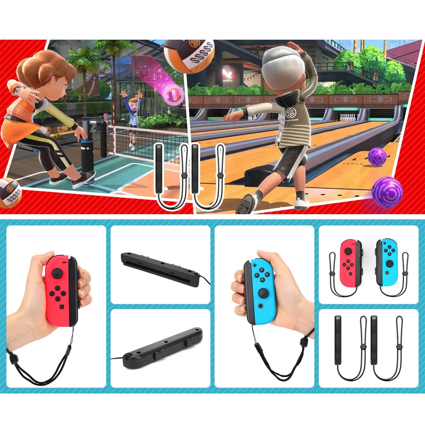10 in 1 Sports Accessories Kit for Switch/switch OLED Sports Game 10