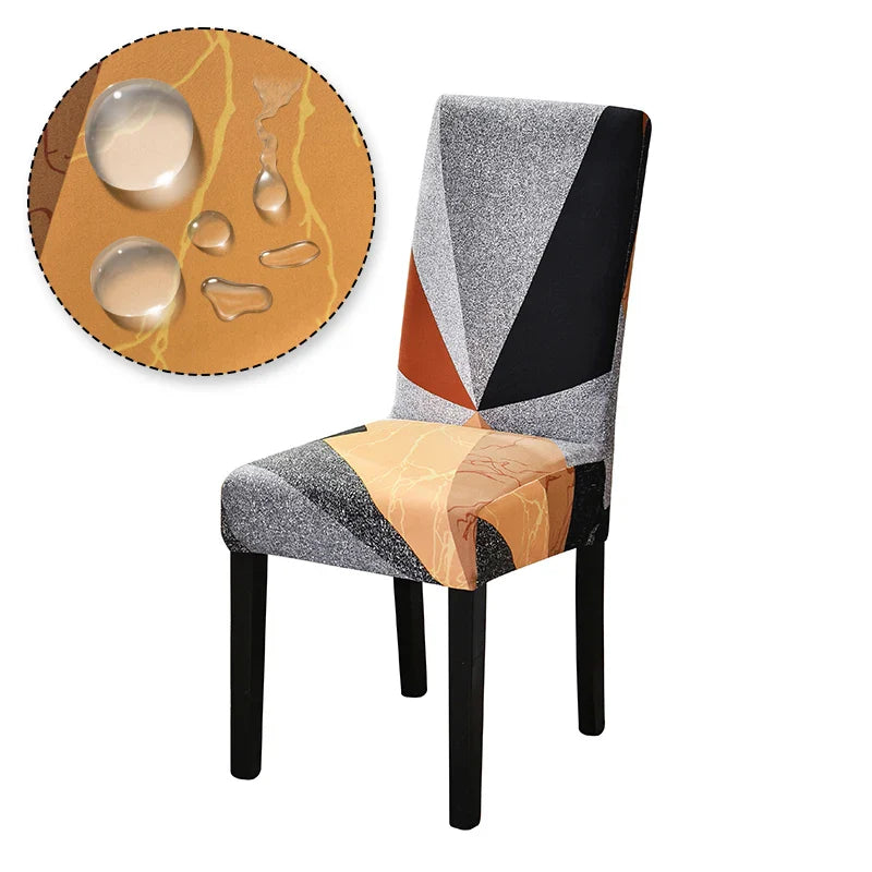 Chair Cover Printed Stretch Anti-dirty Elastic Seat Cover used For Wedding Party Home Kitchen Dining Room office living room
