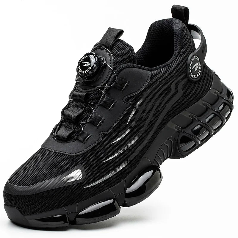 Waterproof Safety Boots, Indestructible Steel Toe Work Boots, Anti-smash Stab-resistant.