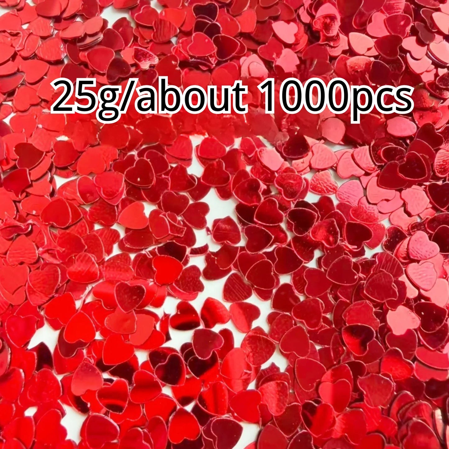 600/1000/2000 Pieces of 0.55 cm Rose Red Heart Shaped Paper Flower - Rose Red Color Perfect for Valentine's Day, Wedding, Birth
