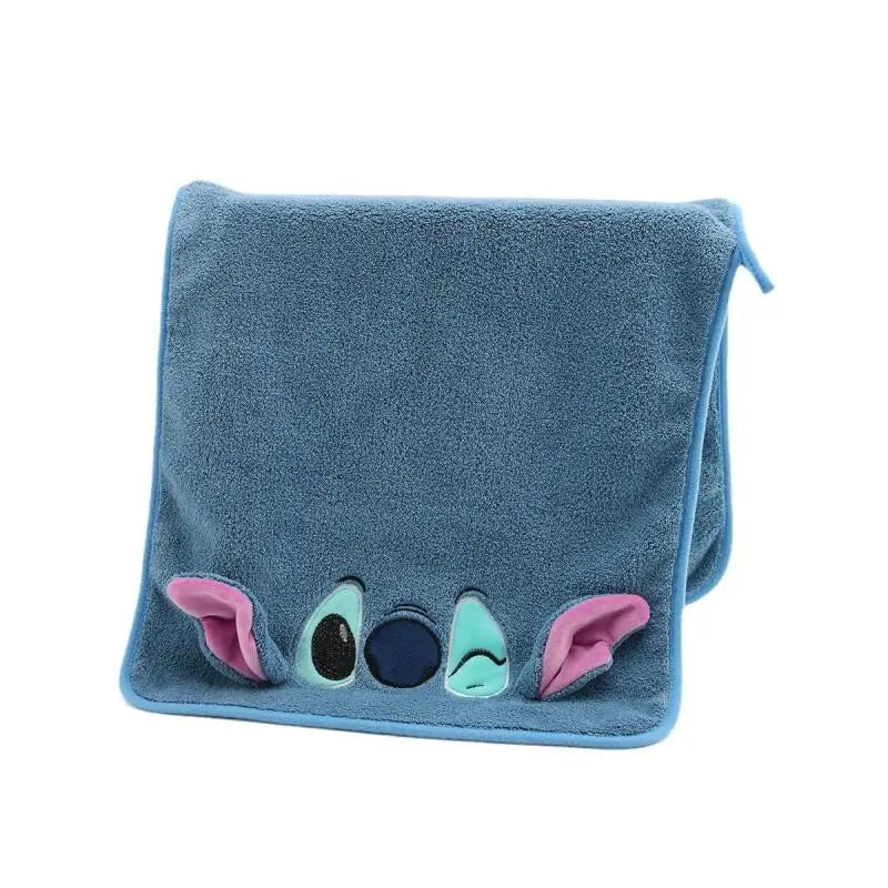 Stitch Towel Disney Cute Stitch Pattern Dry hair cap Towel Couple Cartoon Coral Velvet Soft Face Towel Holiday gifts Halloween