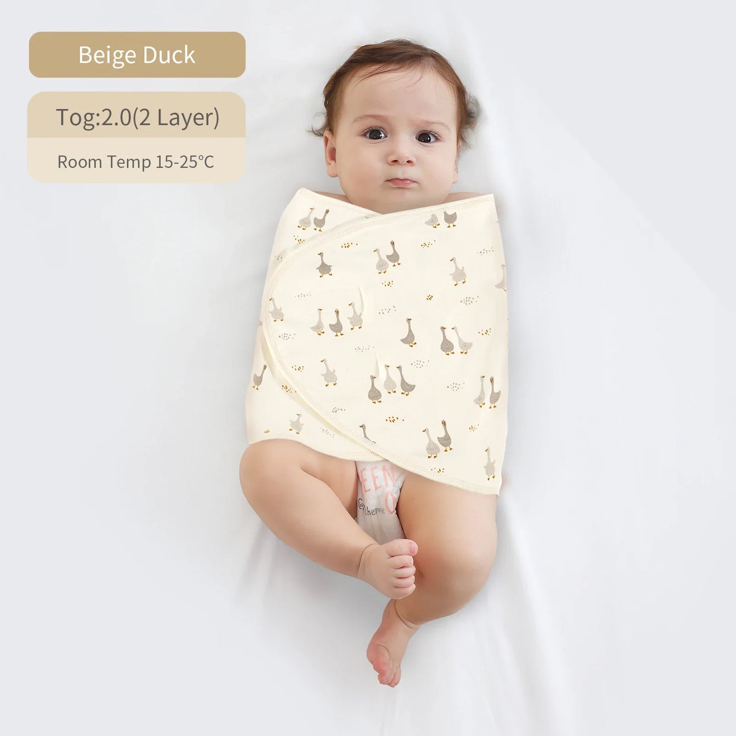 Bilayer Baby Wrap Blanket Newborn Baby Swaddle Tie Anti Startle Jump