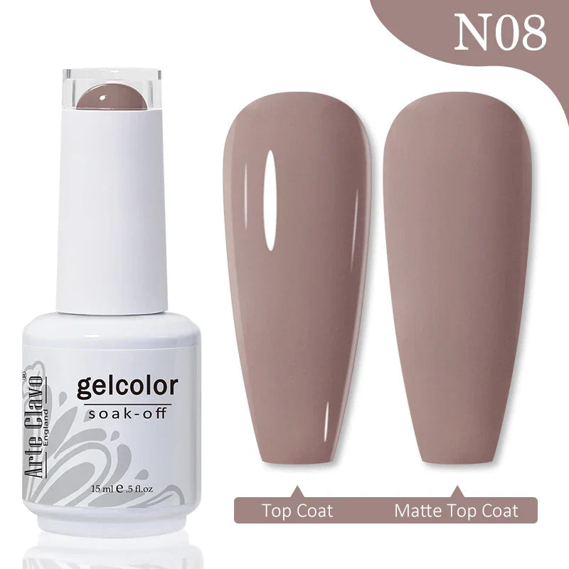 Arte Clavo Autumn Winter Series Jelly Gel Nail Polish 15ml LED Nail Gel Hybrid Varnish Matt Top Base Coat Nail Art Gellak Primer