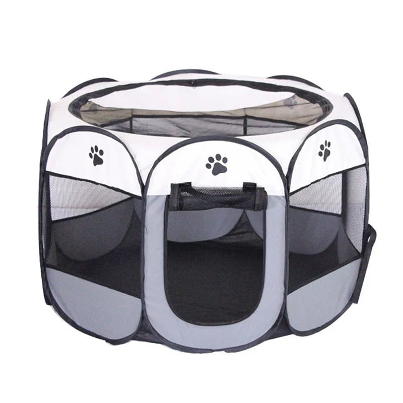 Portable Foldable Pet Tent Kennel Octagonal Fence Puppy Shelter Easy To Use Outdoor Easy Operation  Dog Cages Cat Fences
