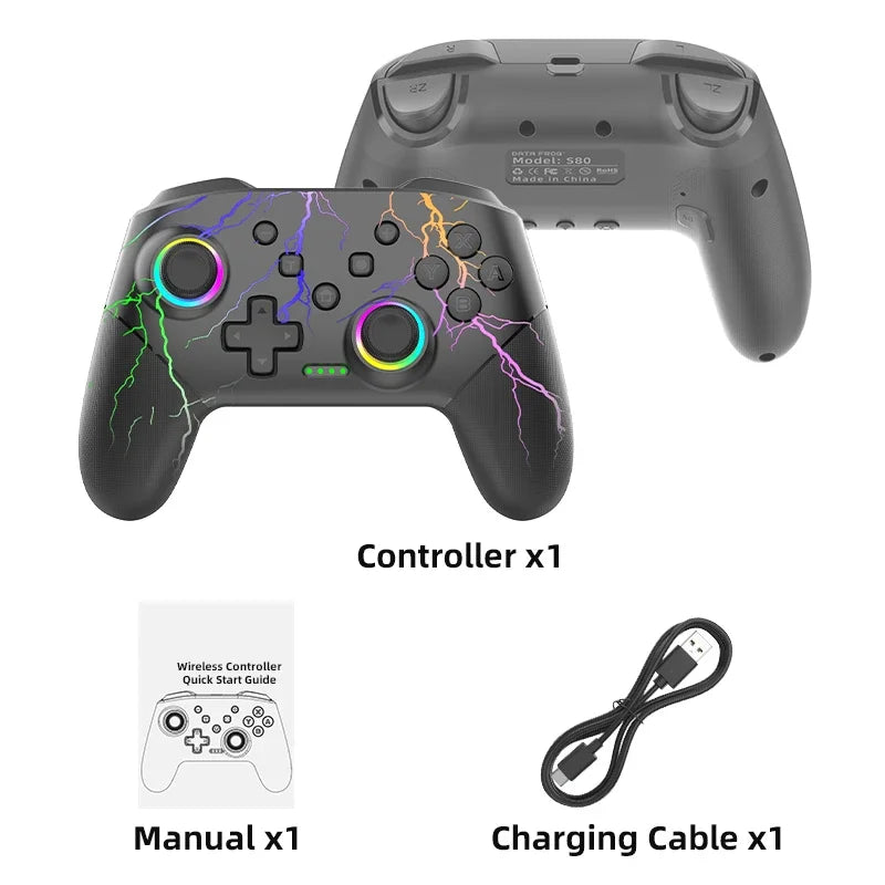 DATA FROG Wireless Game Controller for Switch / OLED / Lite / Switch 2 Console Programmable Joystick Gamepad for PC