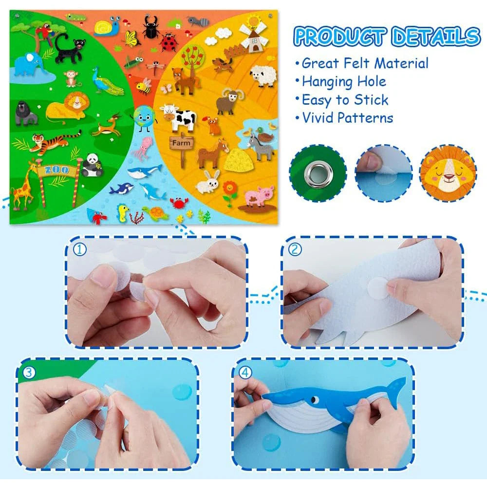 My First Daily Calendar Montessori Felt Story Board Set Loop Time Learning Center, A Weekly Chart For Children's Learning