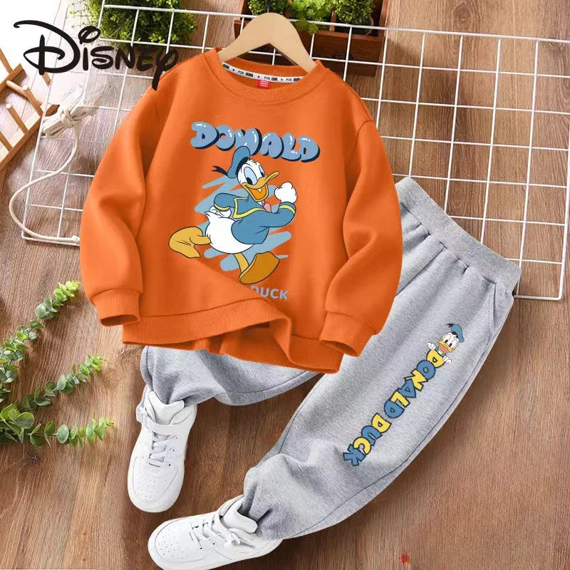 Donald Duck Printing 2Pcs Suit Kid Cotton Tracksuit