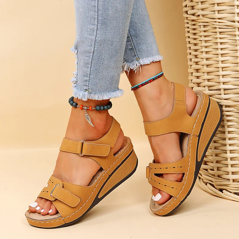 Women Sandals Soft Stitching Ladies Sandals Comfortable Flat Sandals Women Open Toe Beach Shoes Woman Footwear Sandalias Treking
