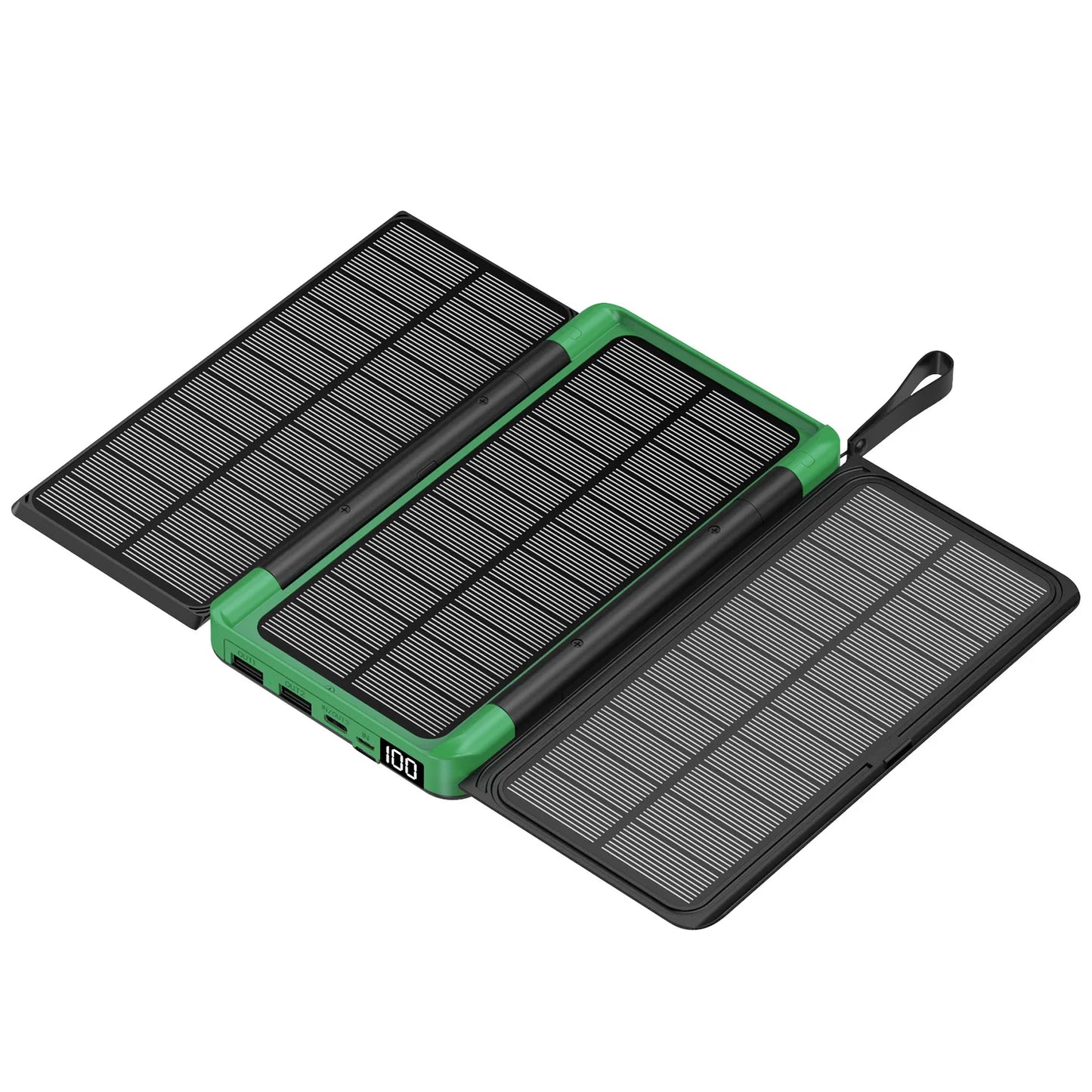 Portable Foldable Solar Charger Power Bank Outdoor Camping Hiking Equipment Mobile Energy Storage Travel Battery Pack