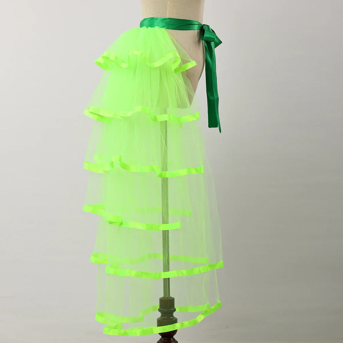 Steampunk Skirt Ruffles Tulle Overskirt Women Lady Gothic Punk Sexy Lolita Cocktail Party Puffy Mermaid Overskirts