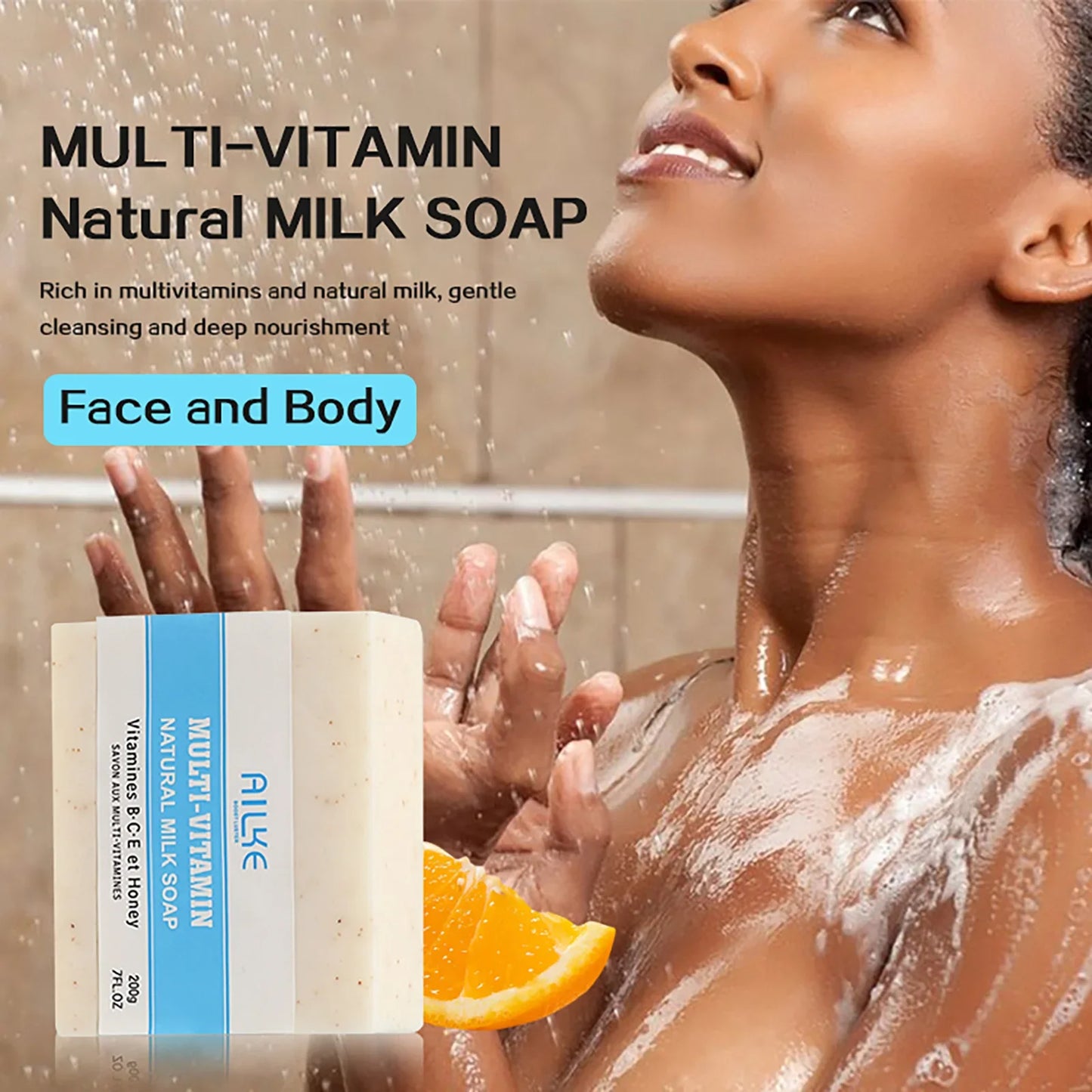 AILKE Multi Vitamin Brightening Skin Care Set, With Vitamin C E B5, Hydrating, Anti Dark Spots, Wrinkles, Even Tone for Women