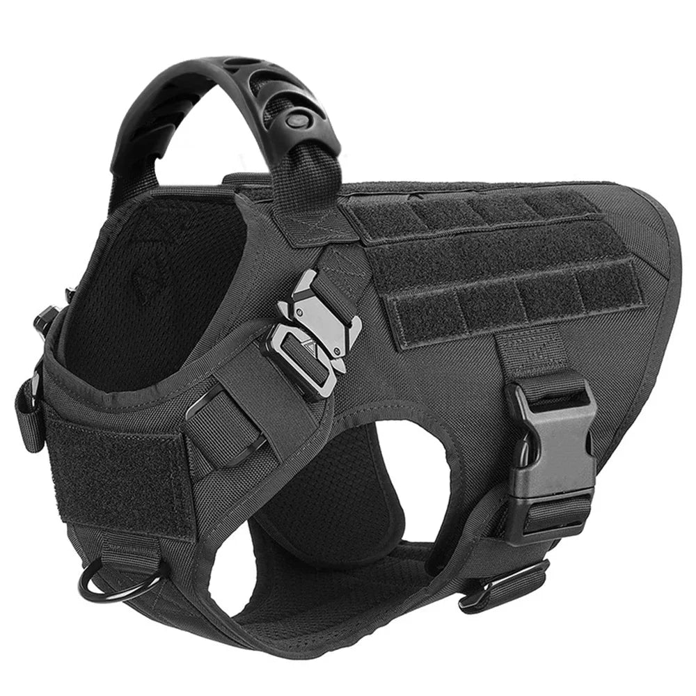 CANBOUN Tactical Military Vest Pet German Shepherd Golden Retriever Tactical Training Dog Harness And Leash Set For All Breeds D
