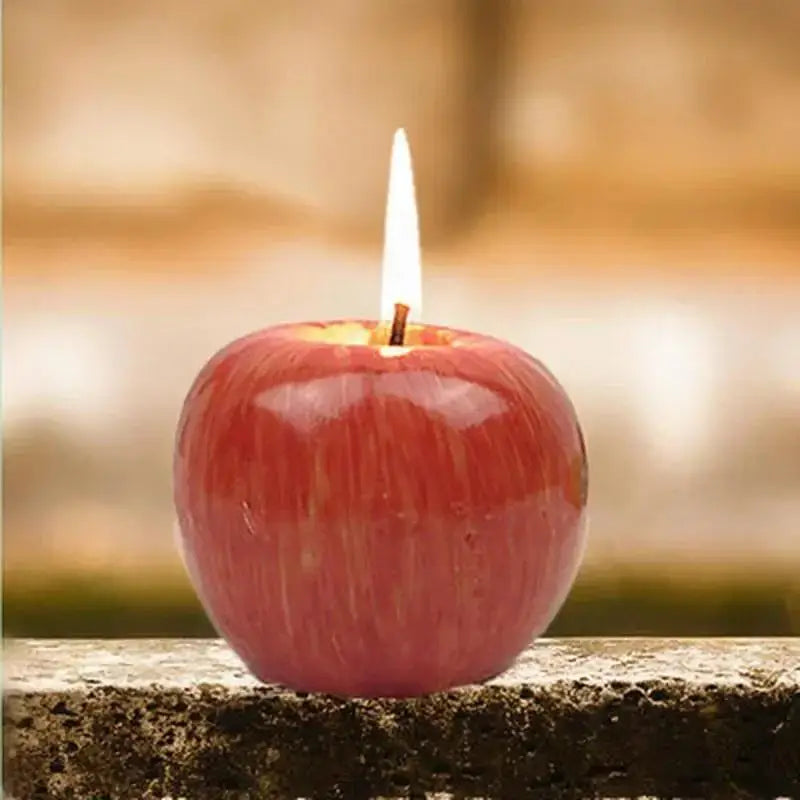 1 Pcs New Simulation Red Apple Candle, Celebrate Birthday, Christmas, Home Desktop Ornament.