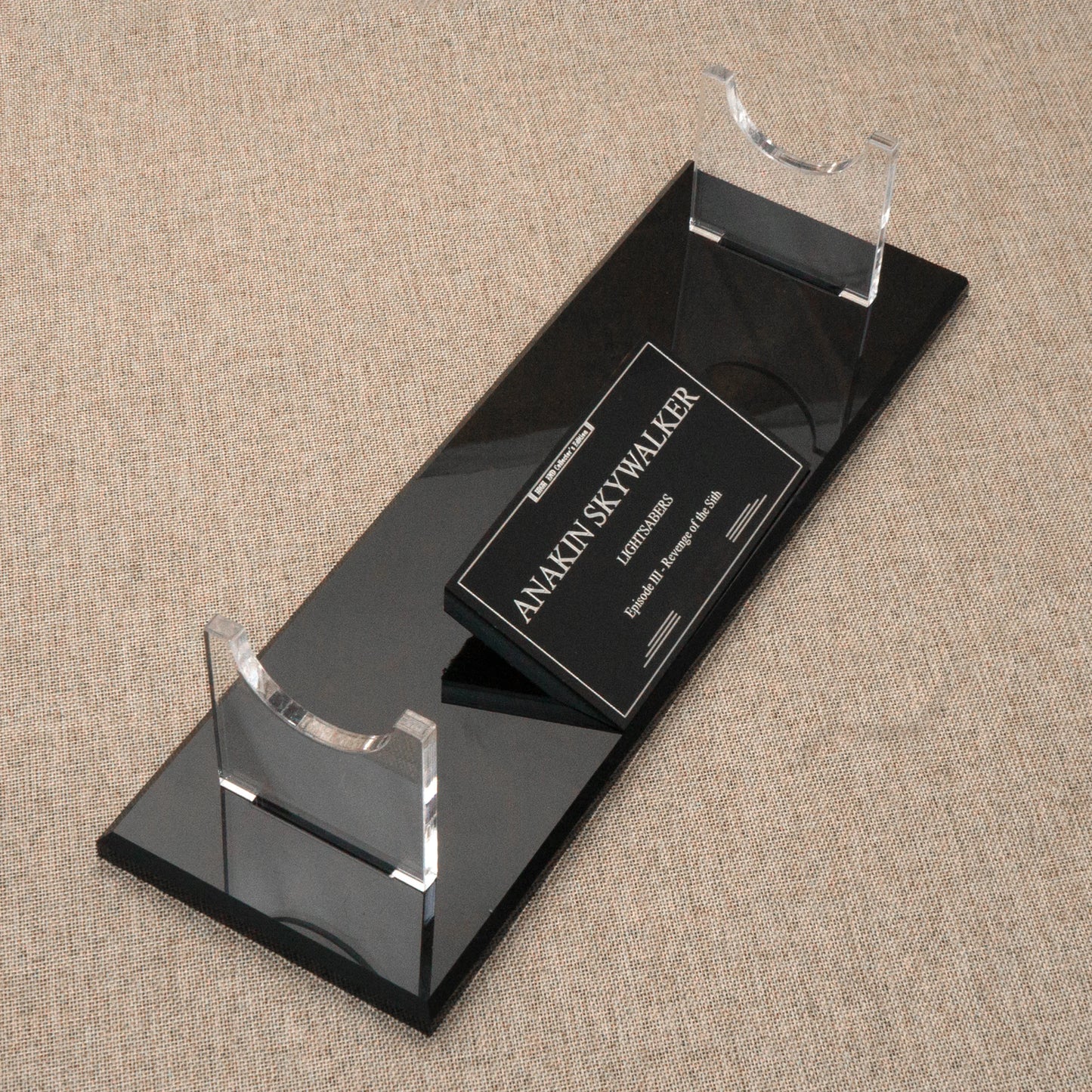 LUKE Anakin Darth Vader Obiwan Lightsaber collection display stand saber nameplate acrylic material