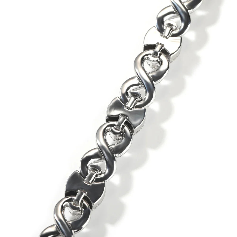 Iced Out Infinity Cuban Chain Necklace
