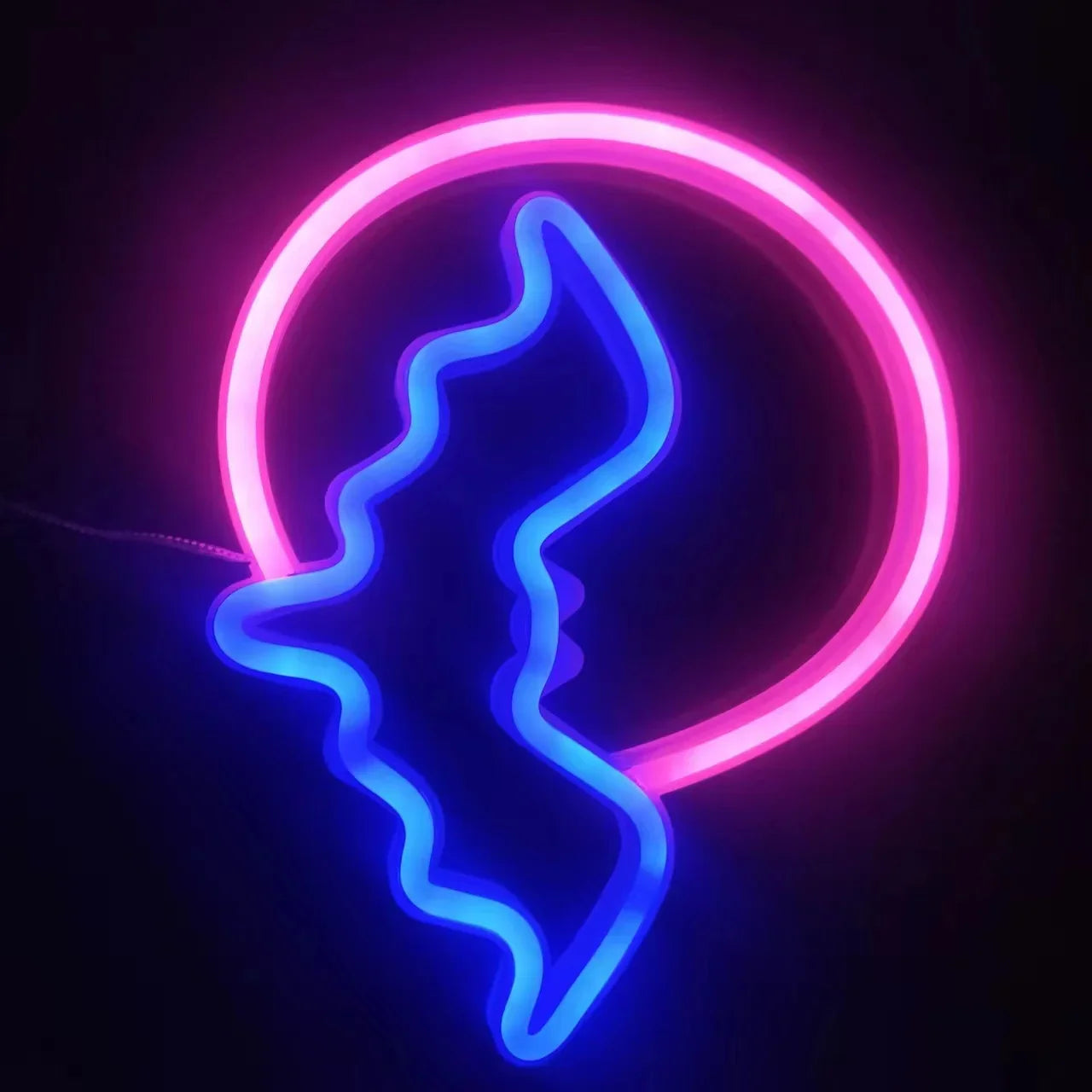 Halloween Neon Sign Moon and Bat, USB/Battery Powered, Bar, Living Room, Home, Party Decorative Lights