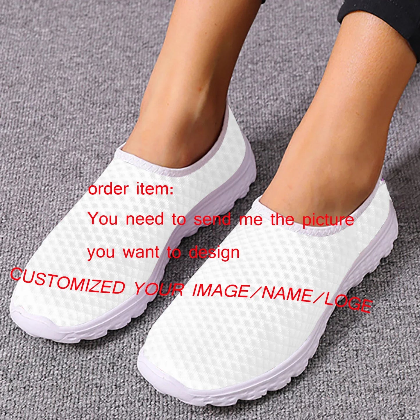 INSTANTARTS Cartoon Dental Loafers Pink Tooth Print Comfortable Breathable Shoes Medical Nurse Shoes Women's Slip On Shoes Flat